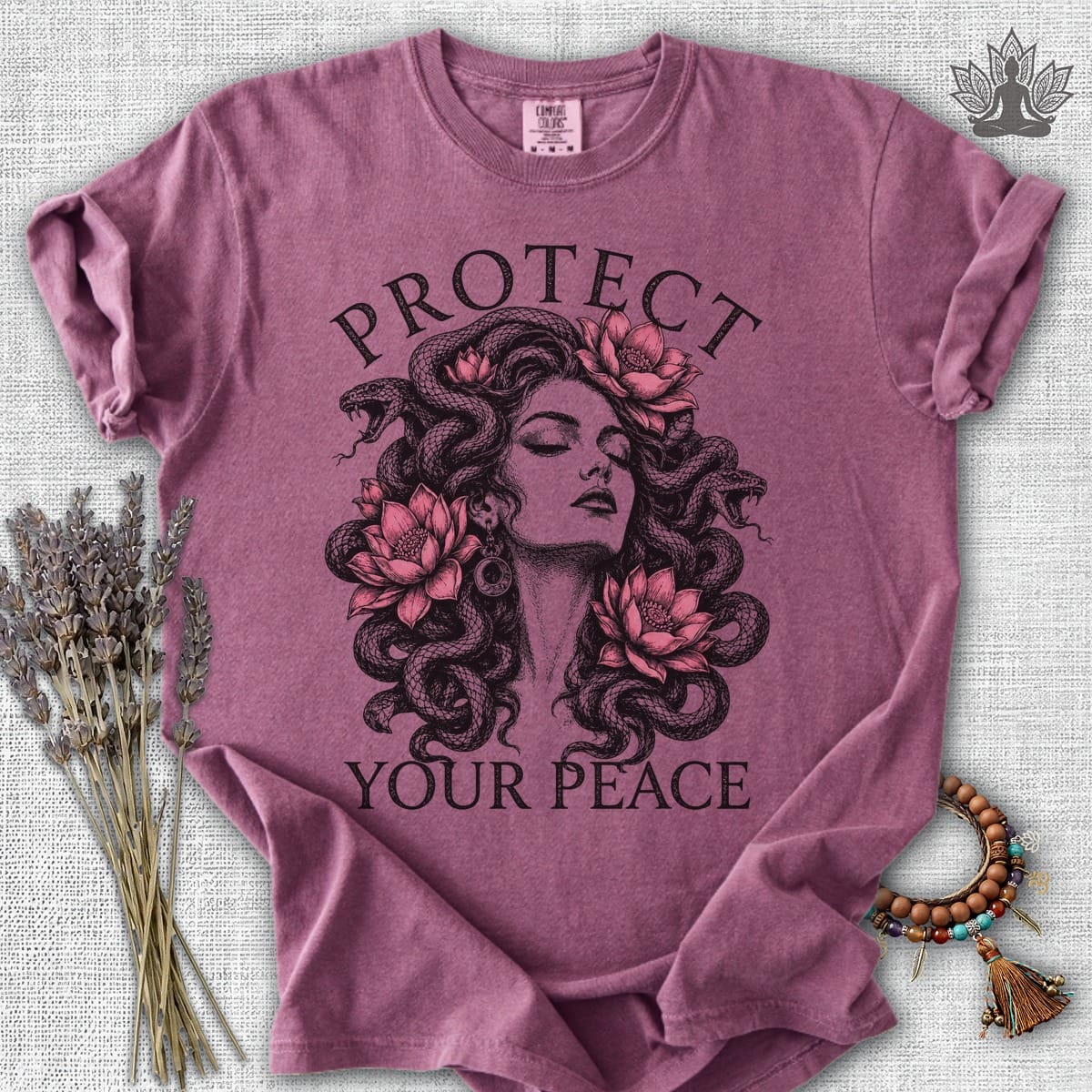 Printify T-Shirt Protect Your Peace Medusa Comfort Colors® Tee Protect Your Peace Medusa Comfort Colors® Tee