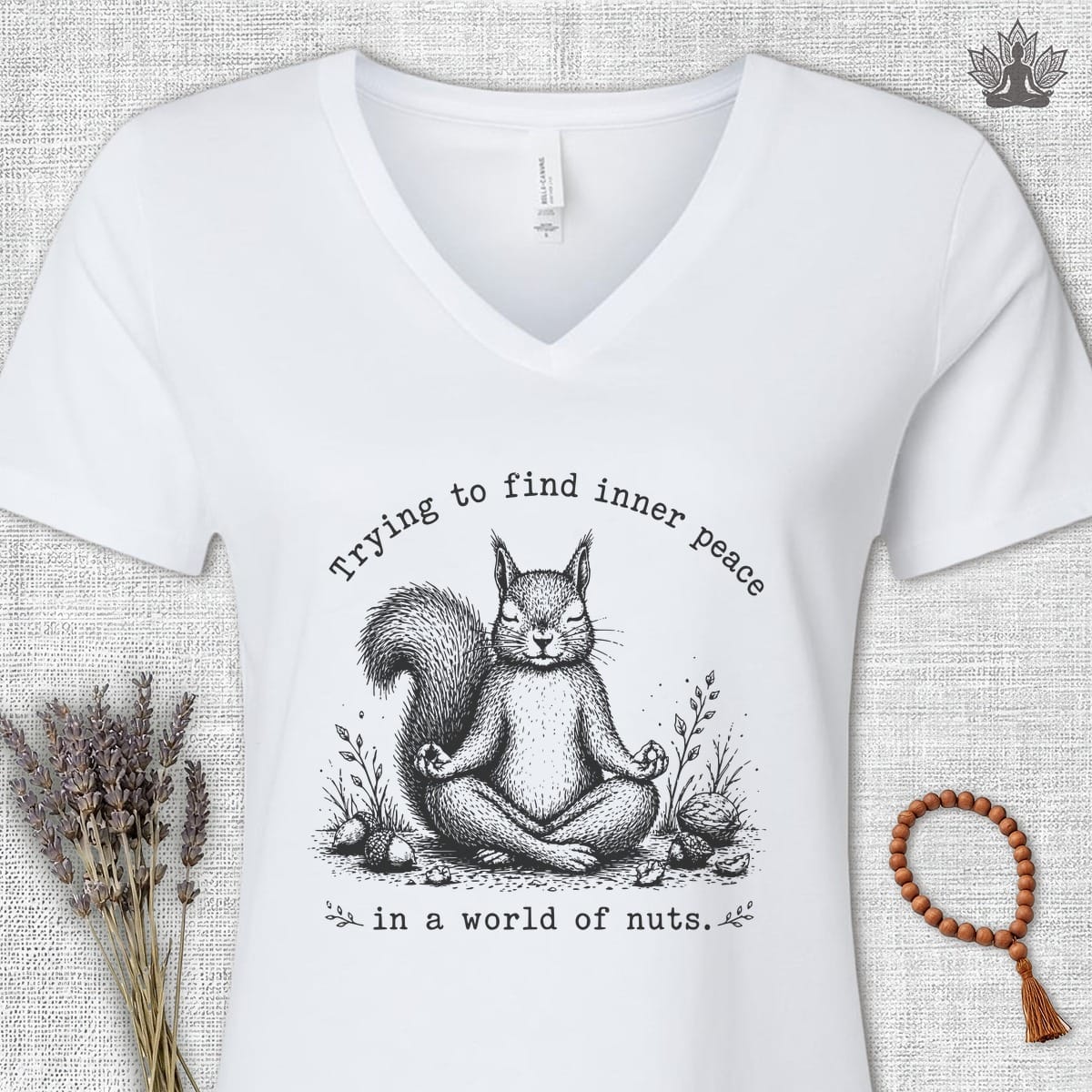 Printify T-Shirt A World Of Nuts V-Neck Tee A World Of Nuts V-Neck Tee