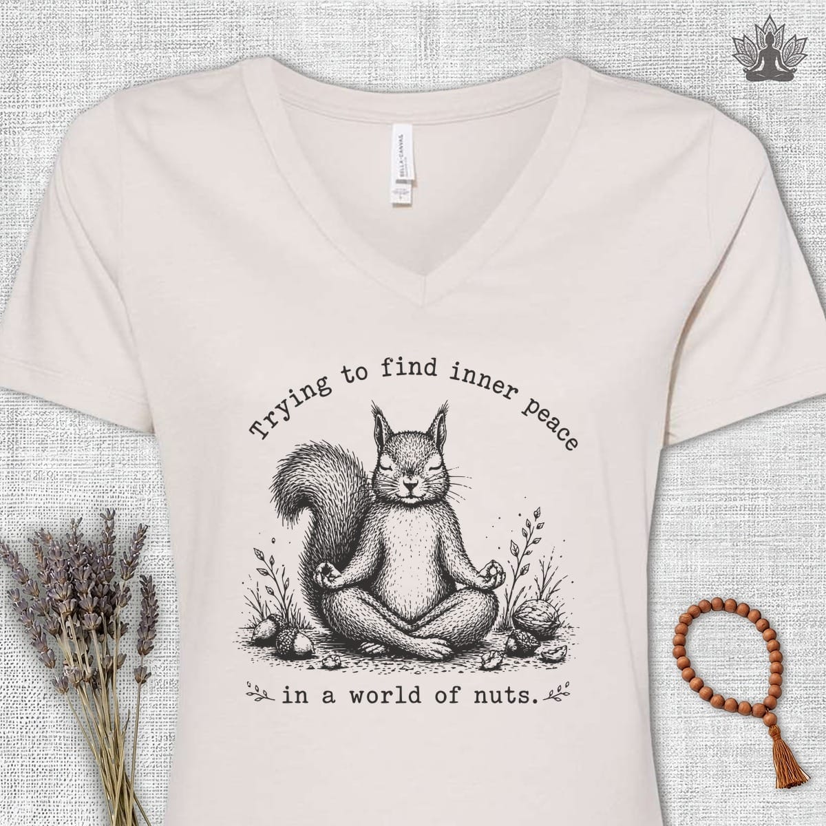 Printify T-Shirt A World Of Nuts V-Neck Tee A World Of Nuts V-Neck Tee