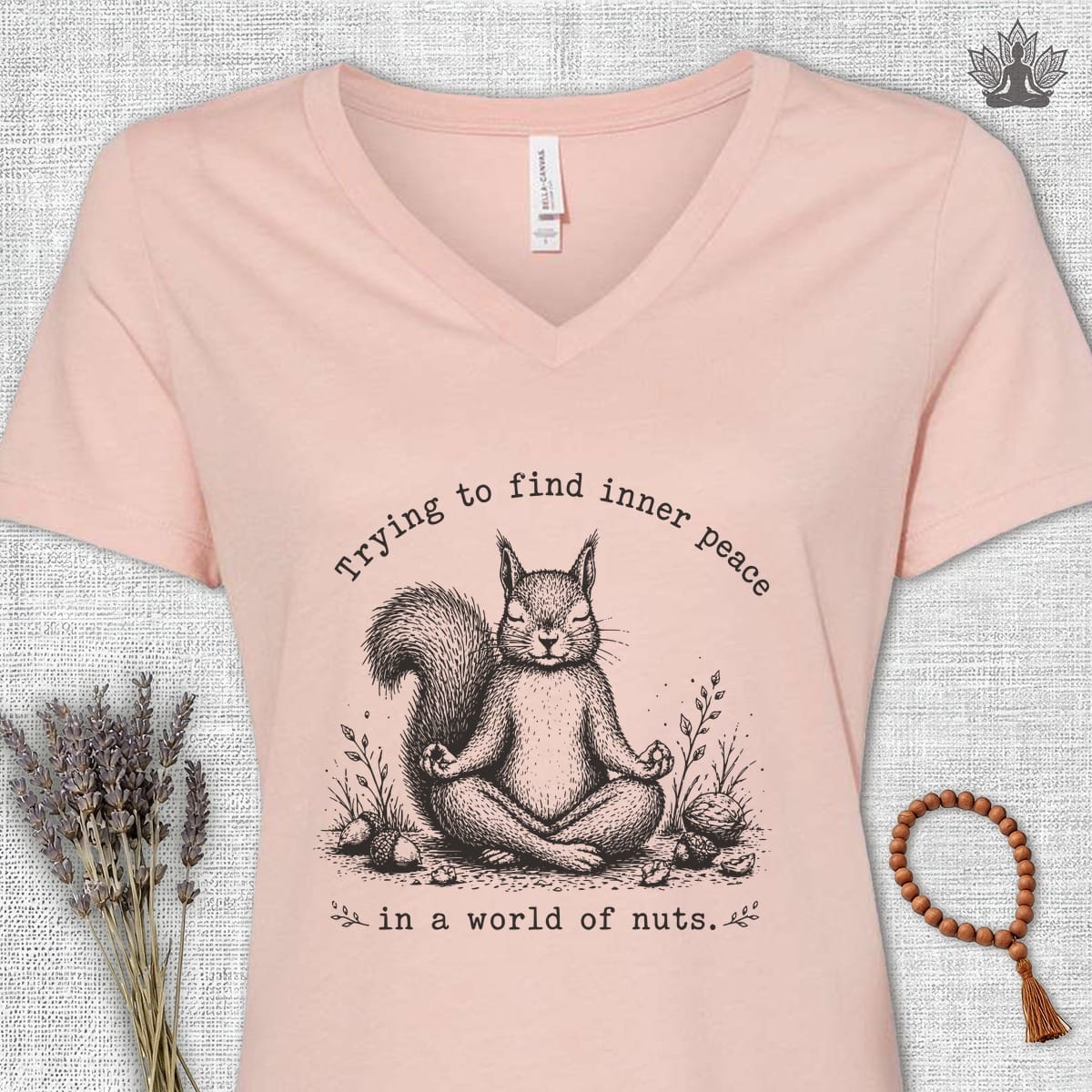 Printify T-Shirt A World Of Nuts V-Neck Tee A World Of Nuts V-Neck Tee