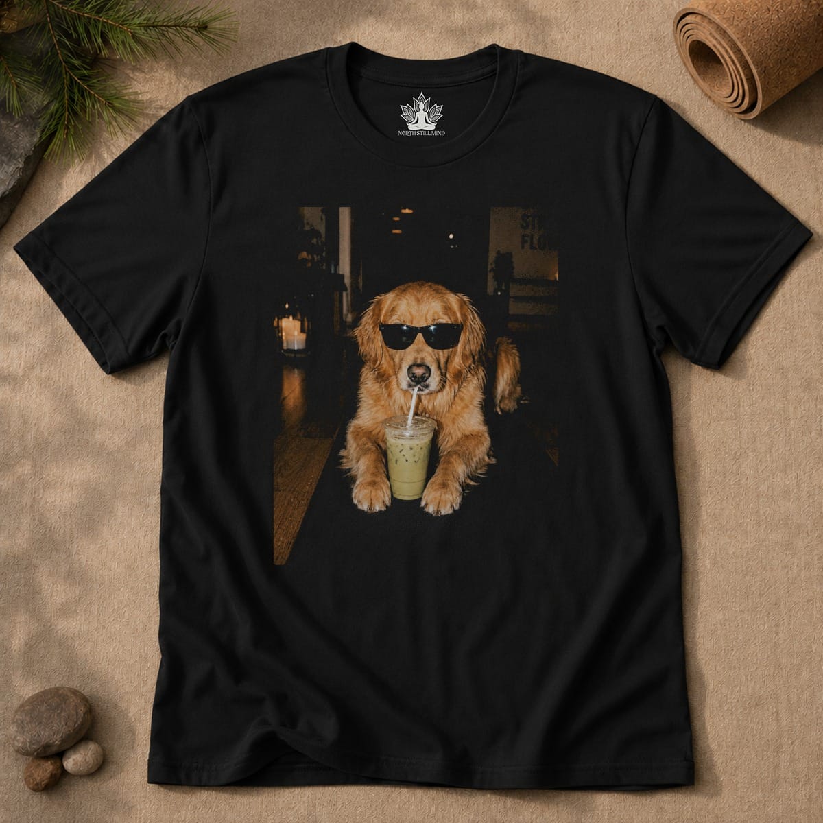 Printify T-Shirt Yogi Dog With Swag Men Tee Yogi Dog With Swag Men Tee