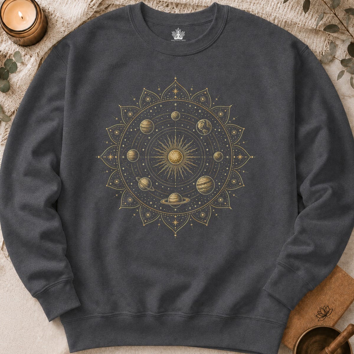 Printify Sweatshirt Space Mandala Sweatshirt Space Mandala Sweatshirt