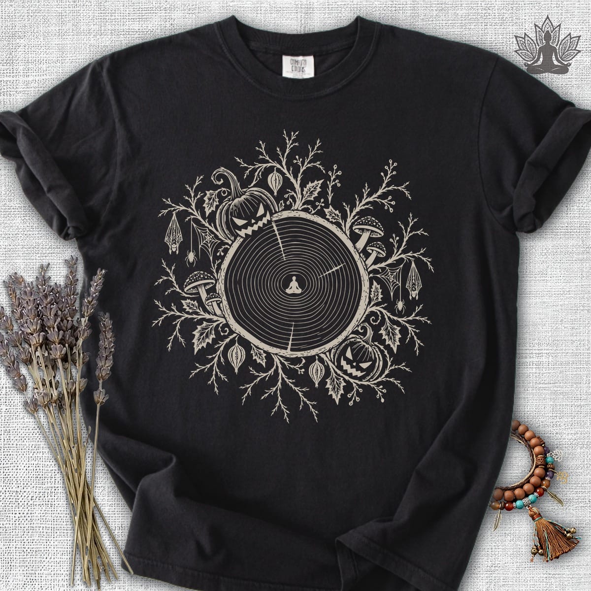 Printify T-Shirt The Quiet Center: Haunted Woods Halloween Edition Comfort Colors Tee The Quiet Center: Haunted Woods Halloween Edition Comfort Colors Tee