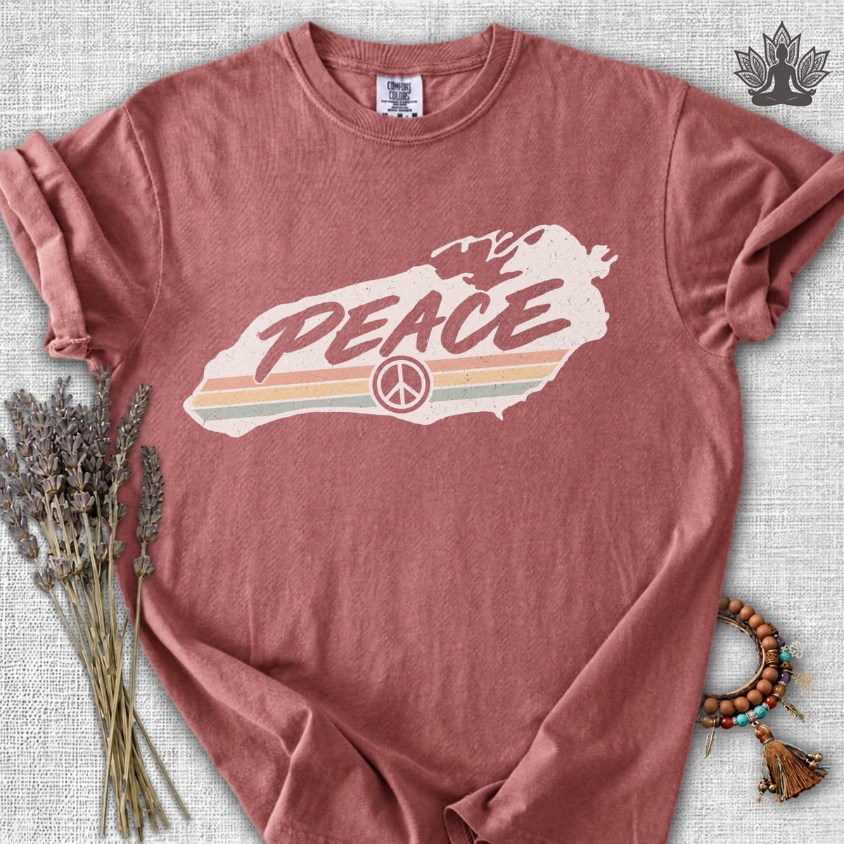 Printify T-Shirt Lake Ontario Peace Comfort Colors Tee Lake Ontario Peace Comfort Colors Tee