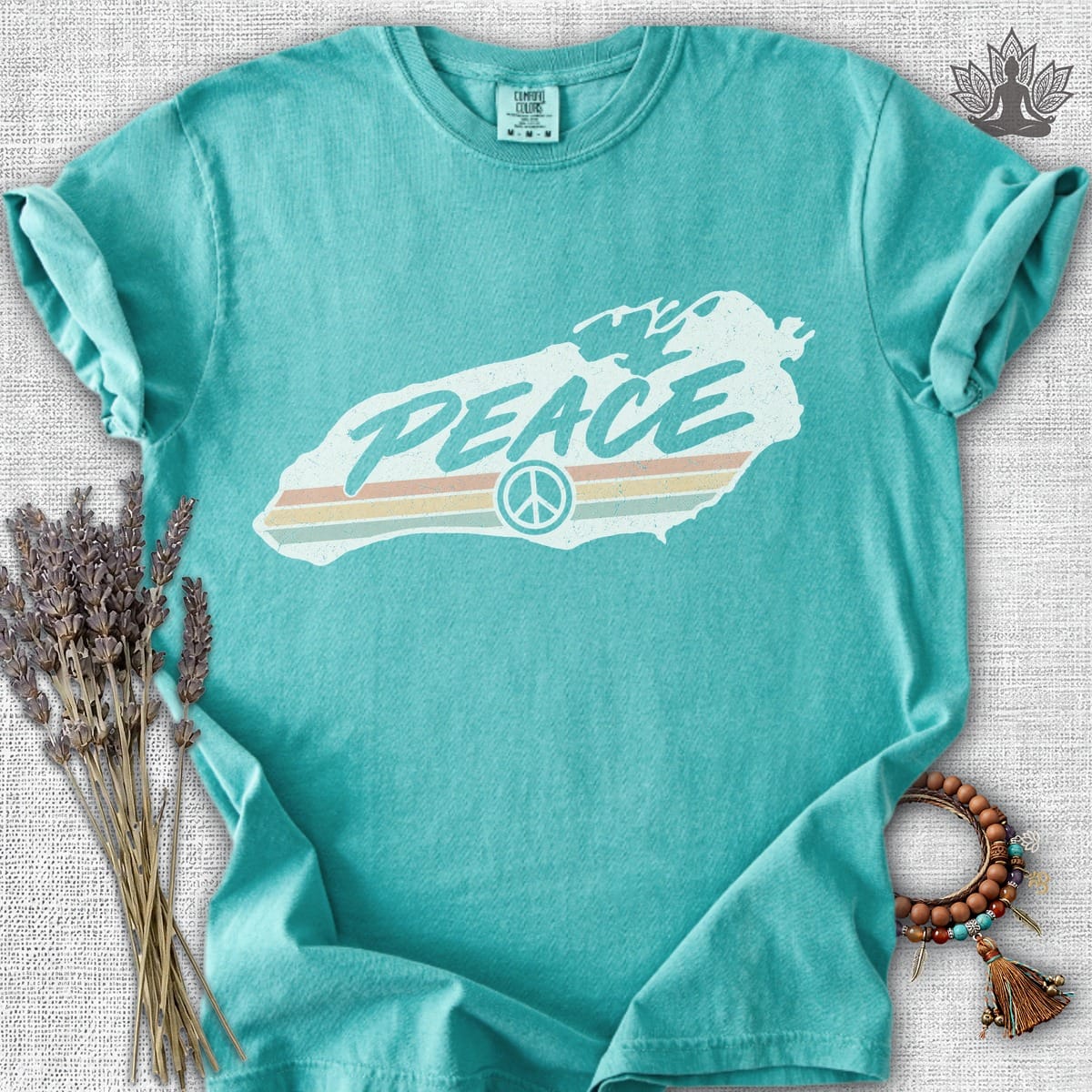 Printify T-Shirt Lake Ontario Peace Comfort Colors Tee Lake Ontario Peace Comfort Colors Tee