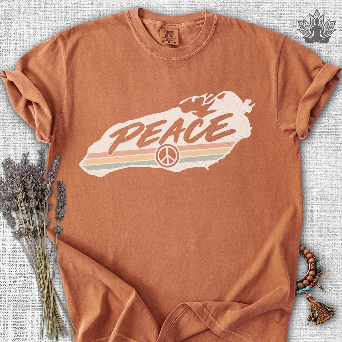 Printify T-Shirt Lake Ontario Peace Comfort Colors Tee Lake Ontario Peace Comfort Colors Tee