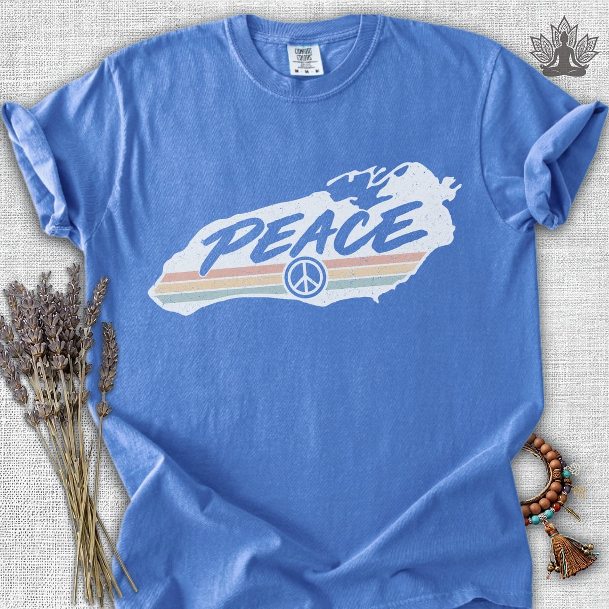 Printify T-Shirt Lake Ontario Peace Comfort Colors Tee Lake Ontario Peace Comfort Colors Tee
