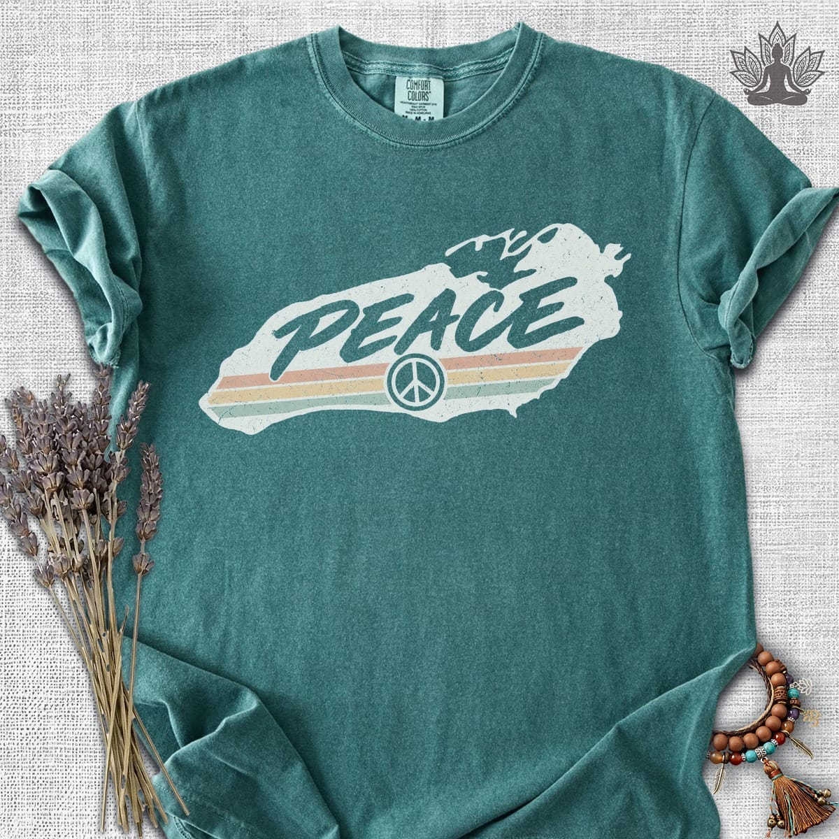 Printify T-Shirt Lake Ontario Peace Comfort Colors Tee Lake Ontario Peace Comfort Colors Tee