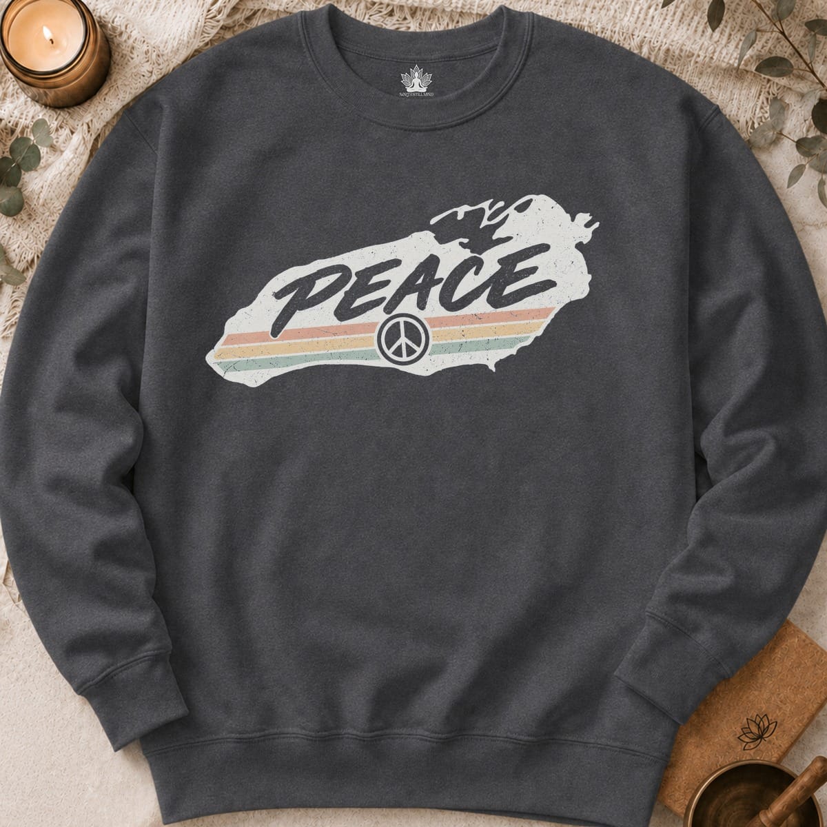Printify Sweatshirt Ontario Lake Peace Sweatshirt Ontario Lake Peace Sweatshirt