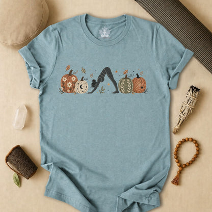 Boho Downward Dog Pumpkin Tee
