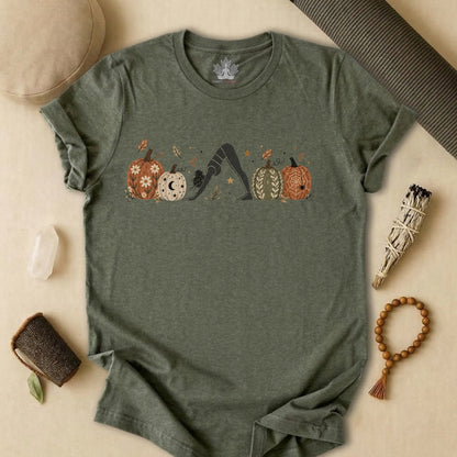 Boho Downward Dog Pumpkin Tee