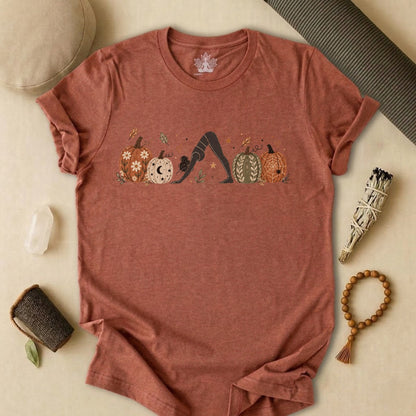Boho Downward Dog Pumpkin Tee