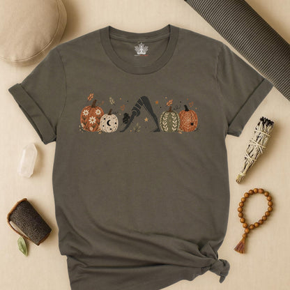 Boho Downward Dog Pumpkin Tee