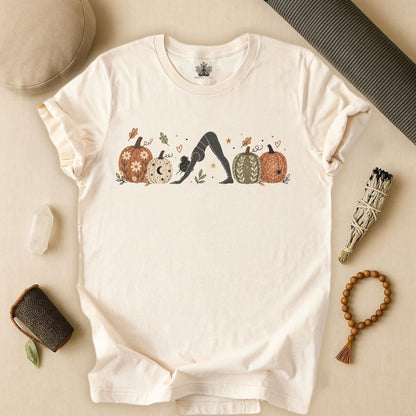 Boho Downward Dog Pumpkin Tee
