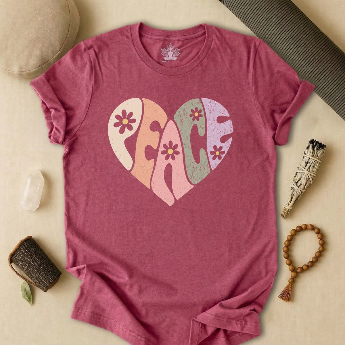 Retro Peace Heart Tee