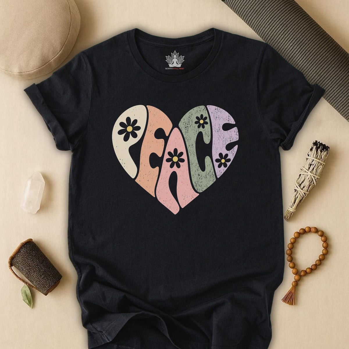 Retro Peace Heart Tee