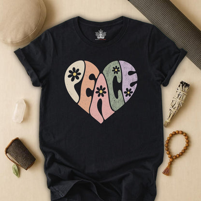 Retro Peace Heart Tee