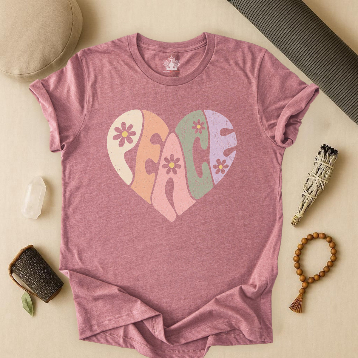 Retro Peace Heart Tee