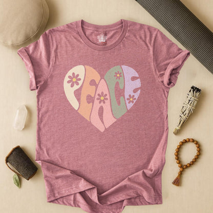 Retro Peace Heart Tee