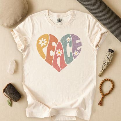 Retro Peace Heart Tee