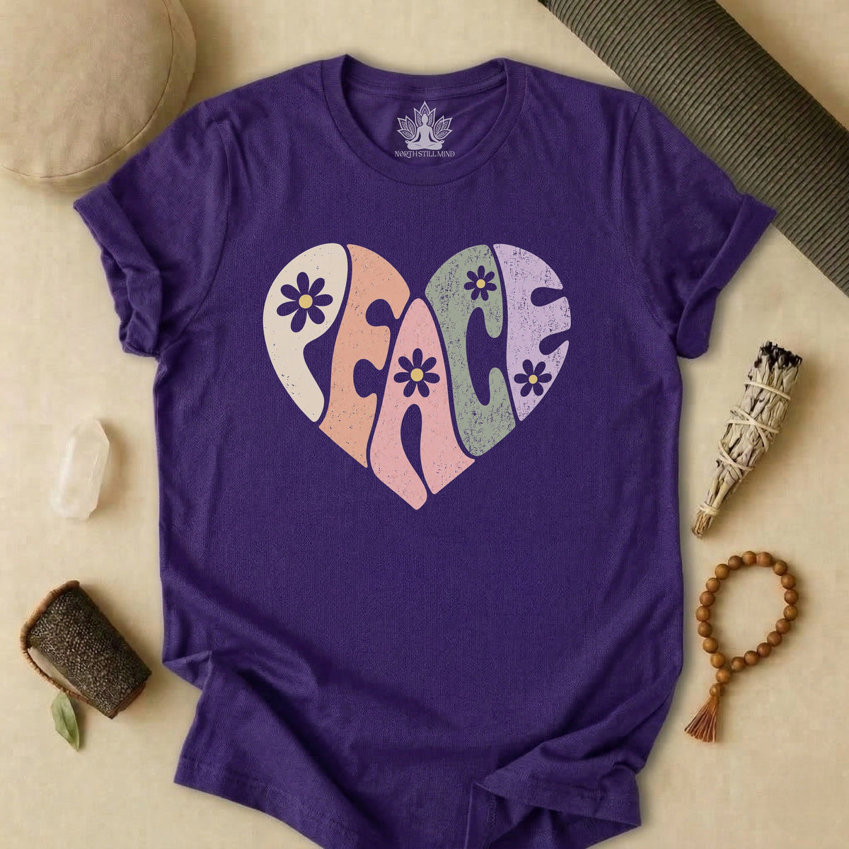 Retro Peace Heart Tee
