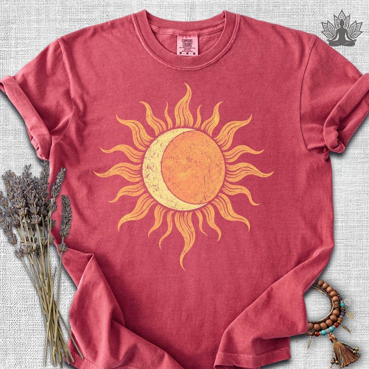 Celestial Balance Sun & Moon Boho Comfort Colors Tee