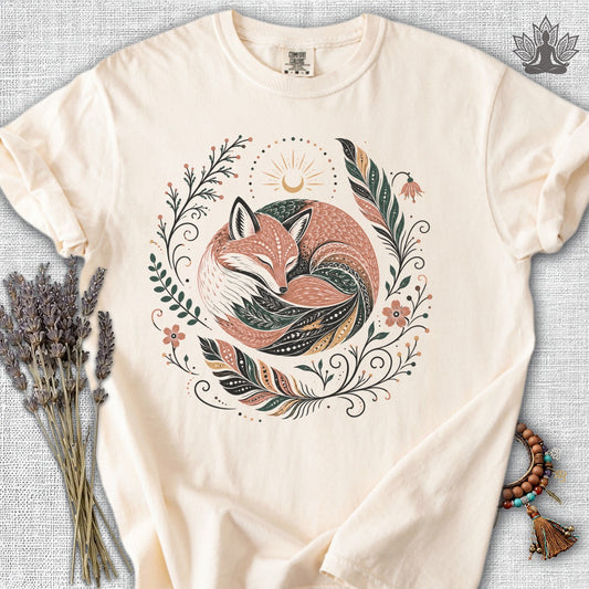 Boho Fox & Feathers Comfort Colors® Tee