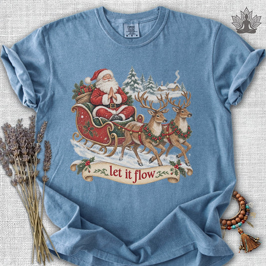 Vintage Santa & Reindeers Yoga Comfort Colors Tee