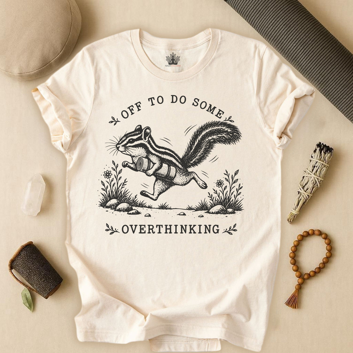 Off To Do Some Overthinking Chipmunk Tee