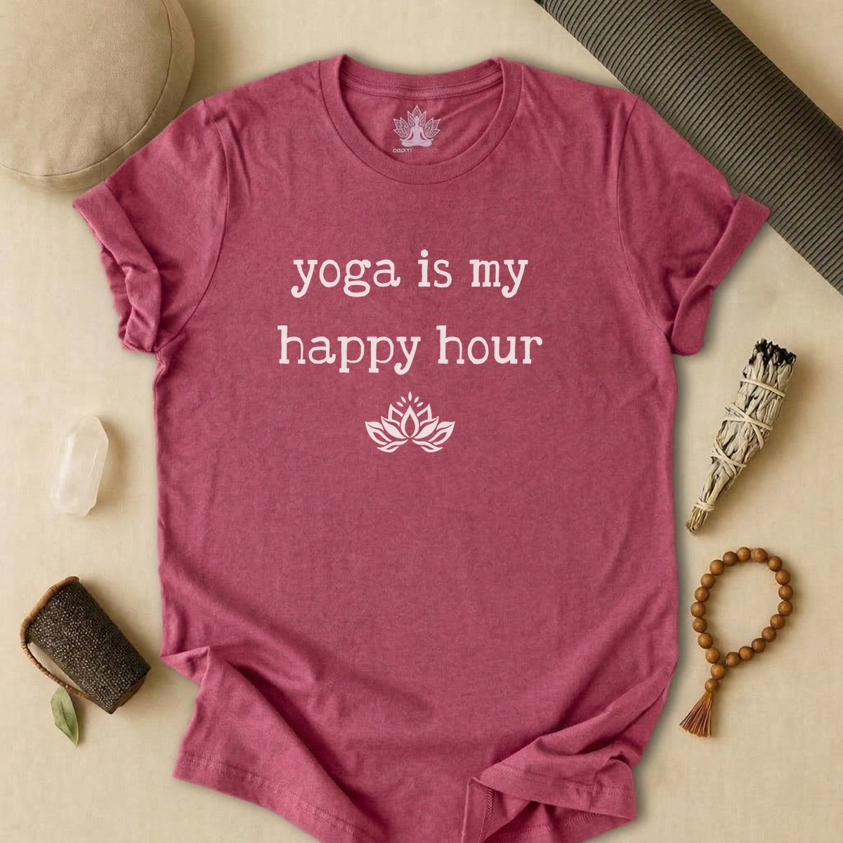 Yoga Is My Happy Hour Serenity Tee