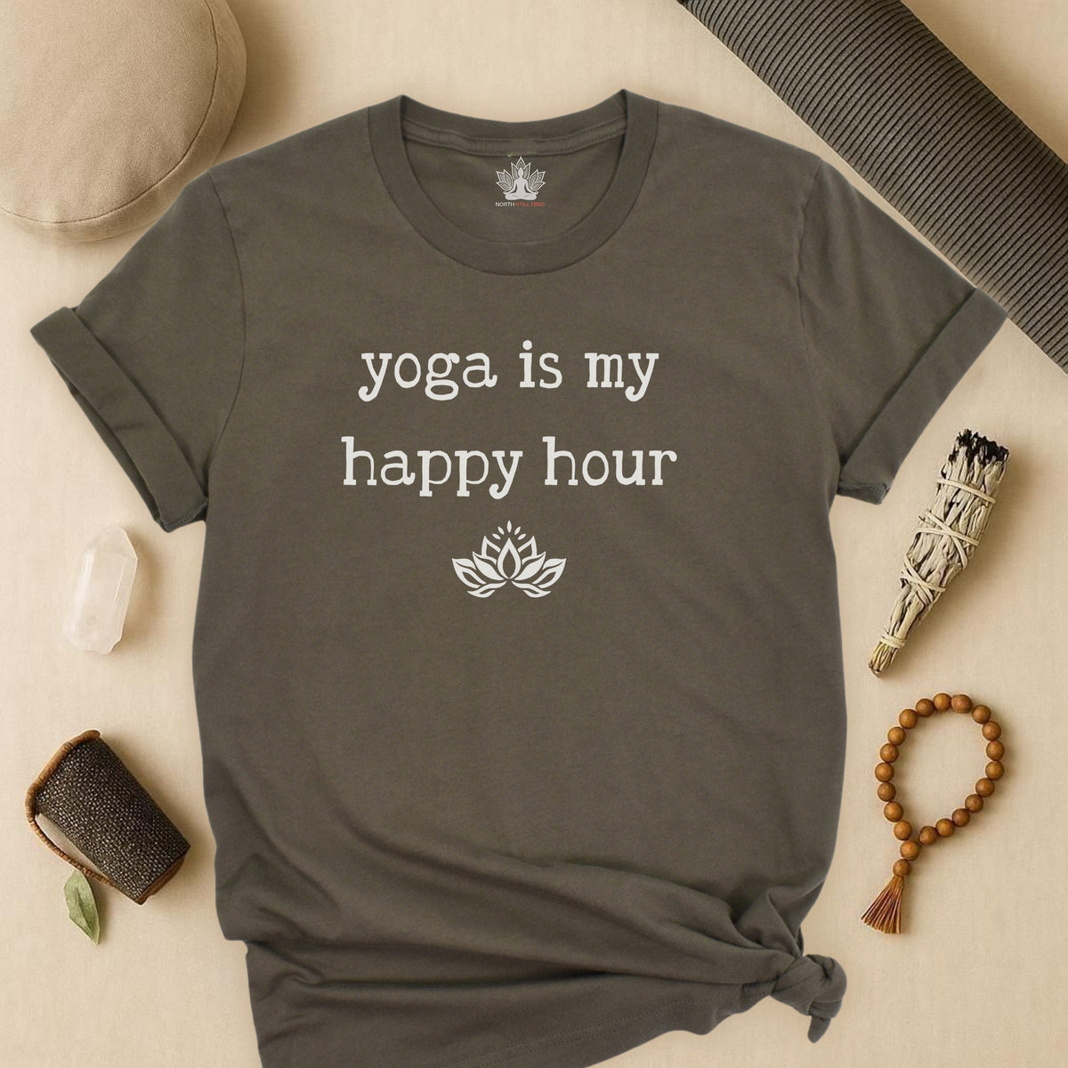 Yoga Is My Happy Hour Serenity Tee