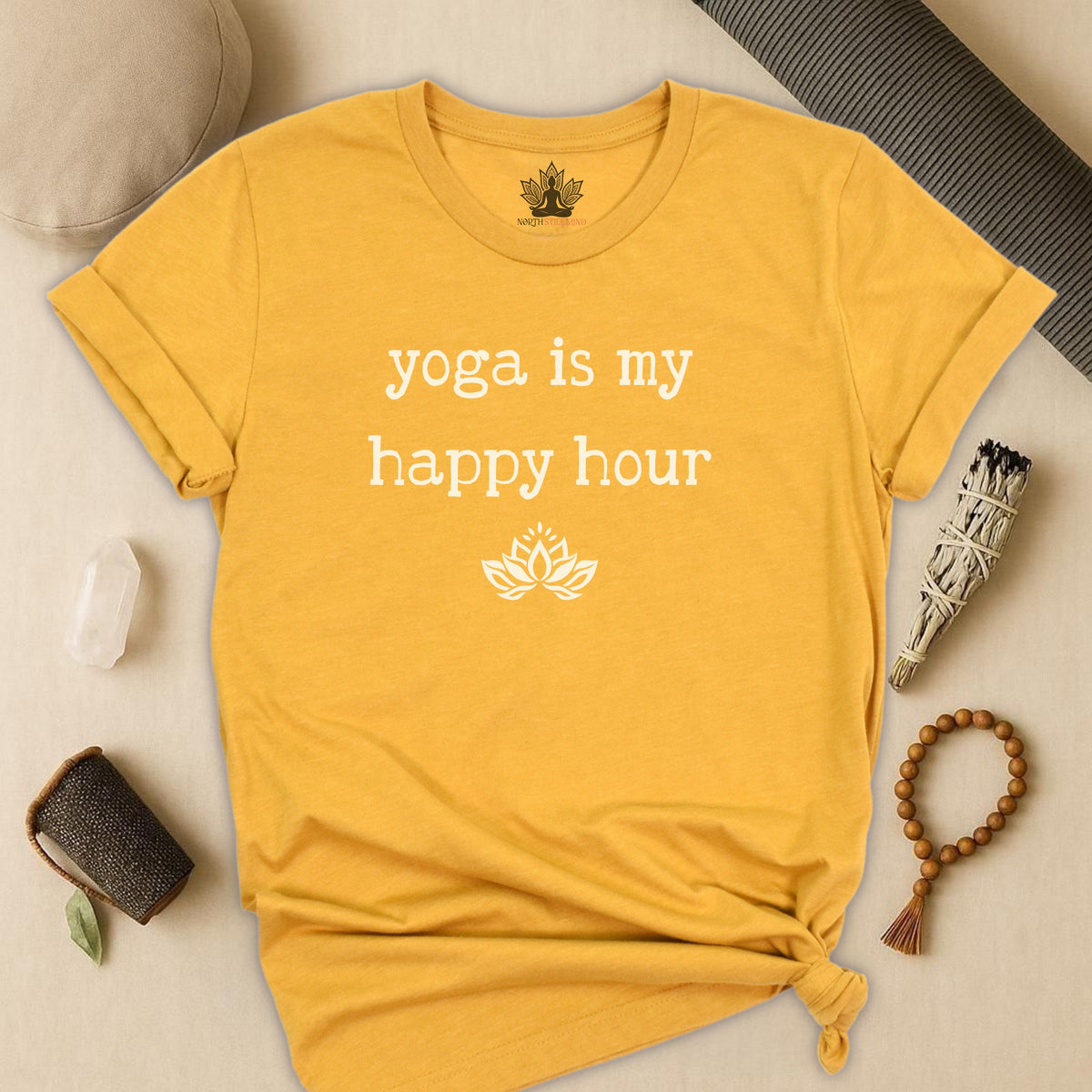 Yoga Is My Happy Hour Serenity Tee