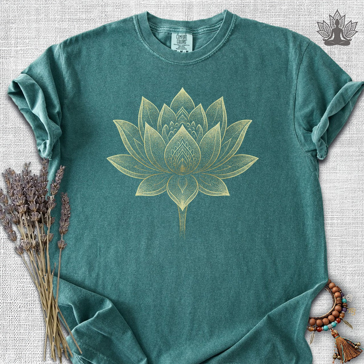 Golden Lotus Comfort Colors Tee