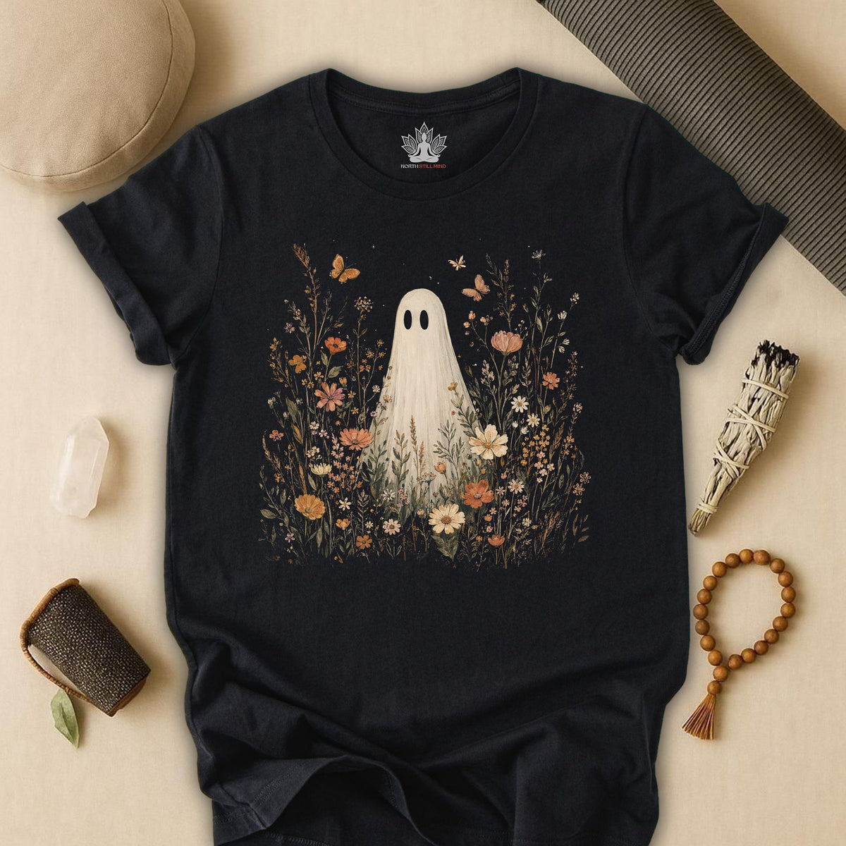 Wildflower Boho Ghost Halloween Tee