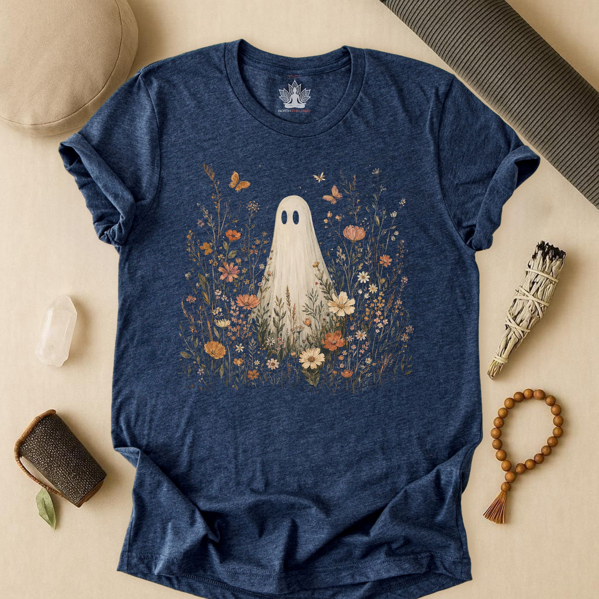 Wildflower Boho Ghost Halloween Tee