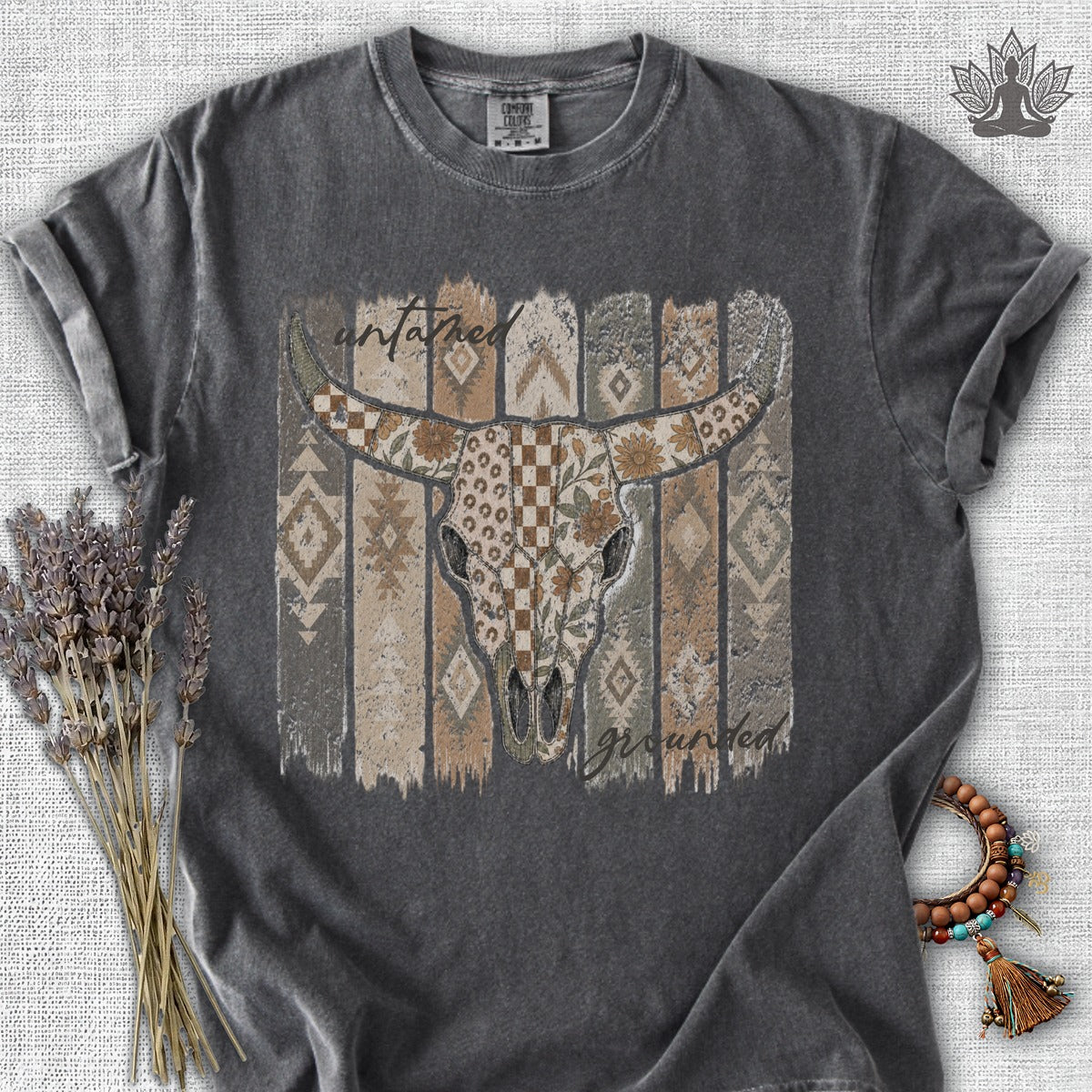 Untamed & Grounded Cow Skull  Comfort Colors® Tee