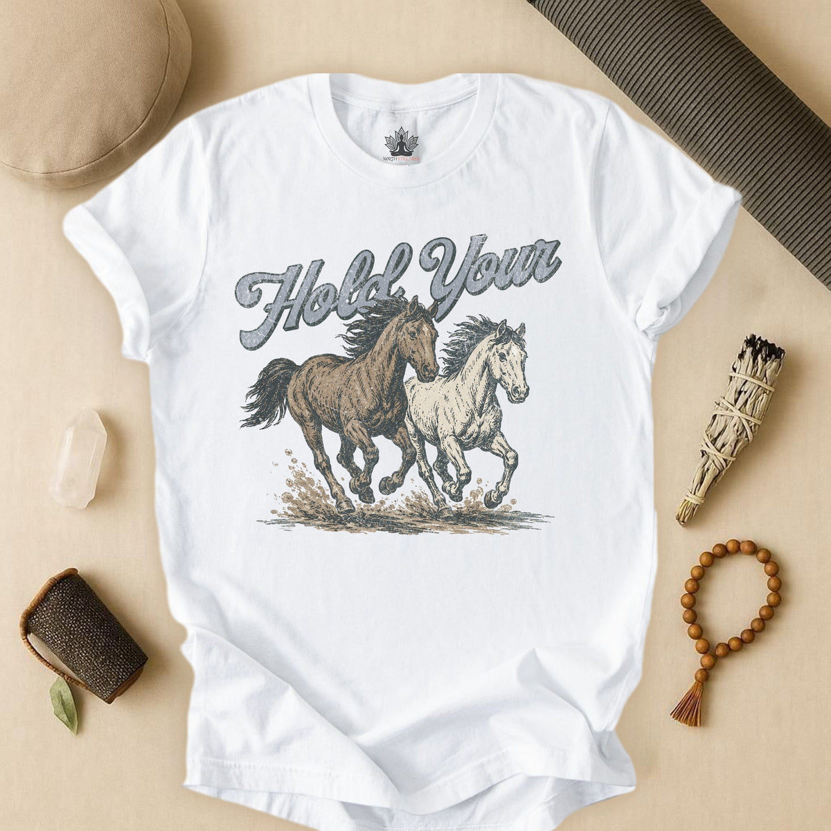 Hold Your Horses Retro Tee