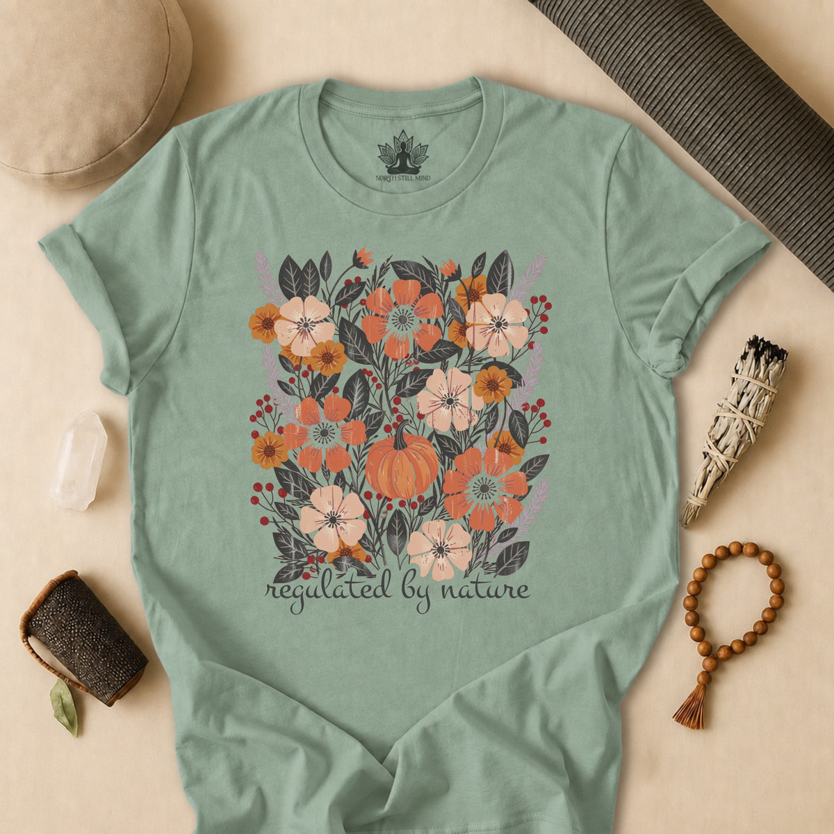 Regulated By Nature Fall Flowers Tee