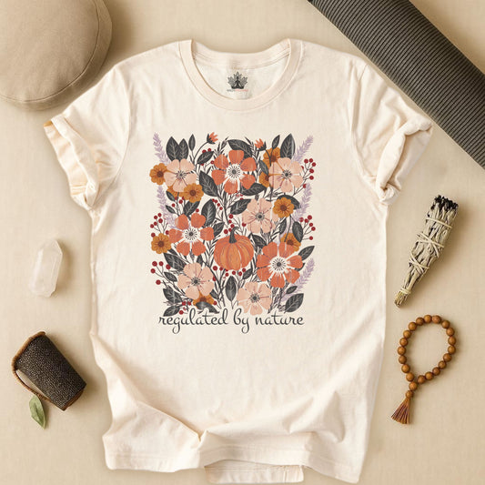 Regulated By Nature Fall Flowers Tee