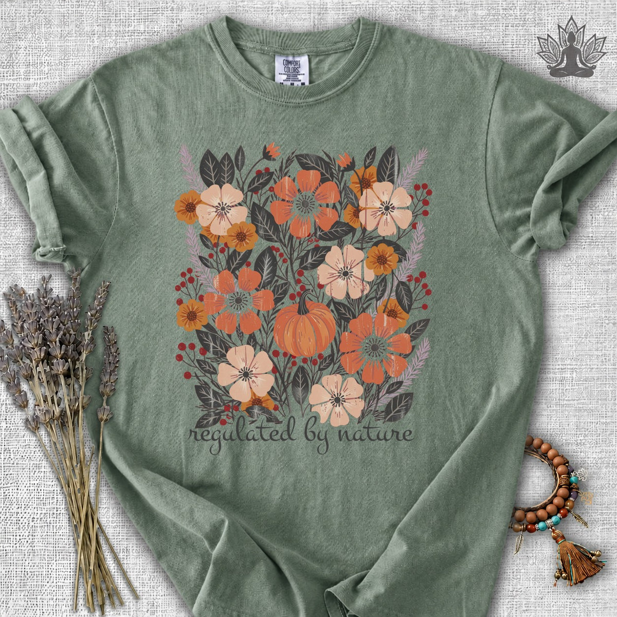 Regulated By Nature Fall Flowers Comfort Colors® Tee