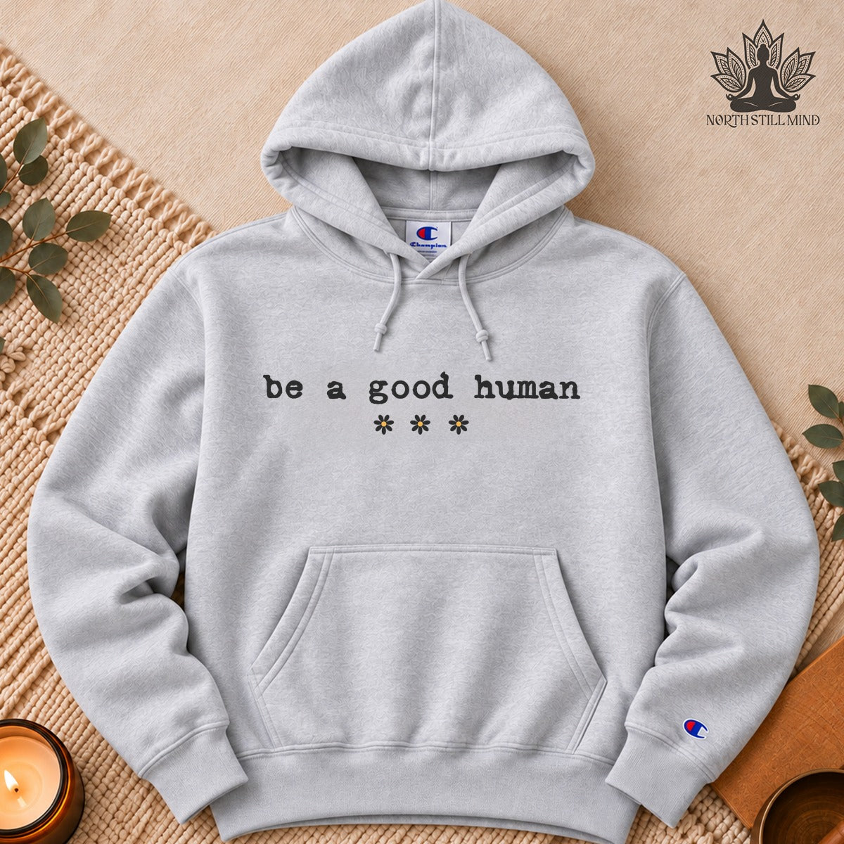 Be A Good Human Daisy Champion® Hoodie
