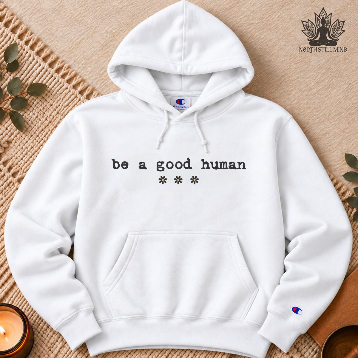 Be A Good Human Daisy Champion® Hoodie