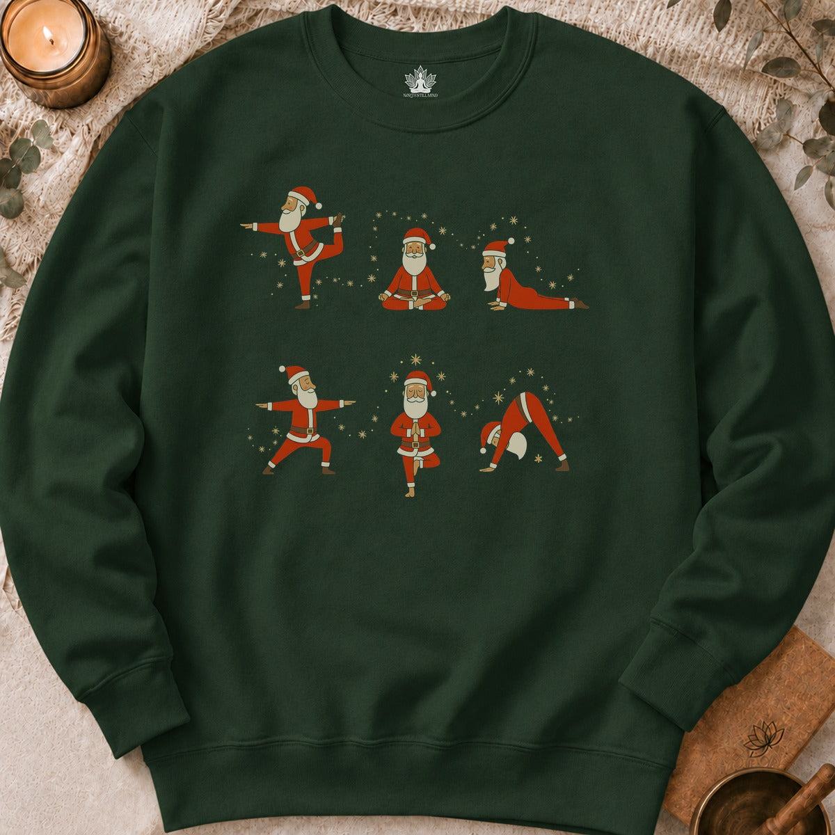 Santa Yoga Poses Sweatshirt