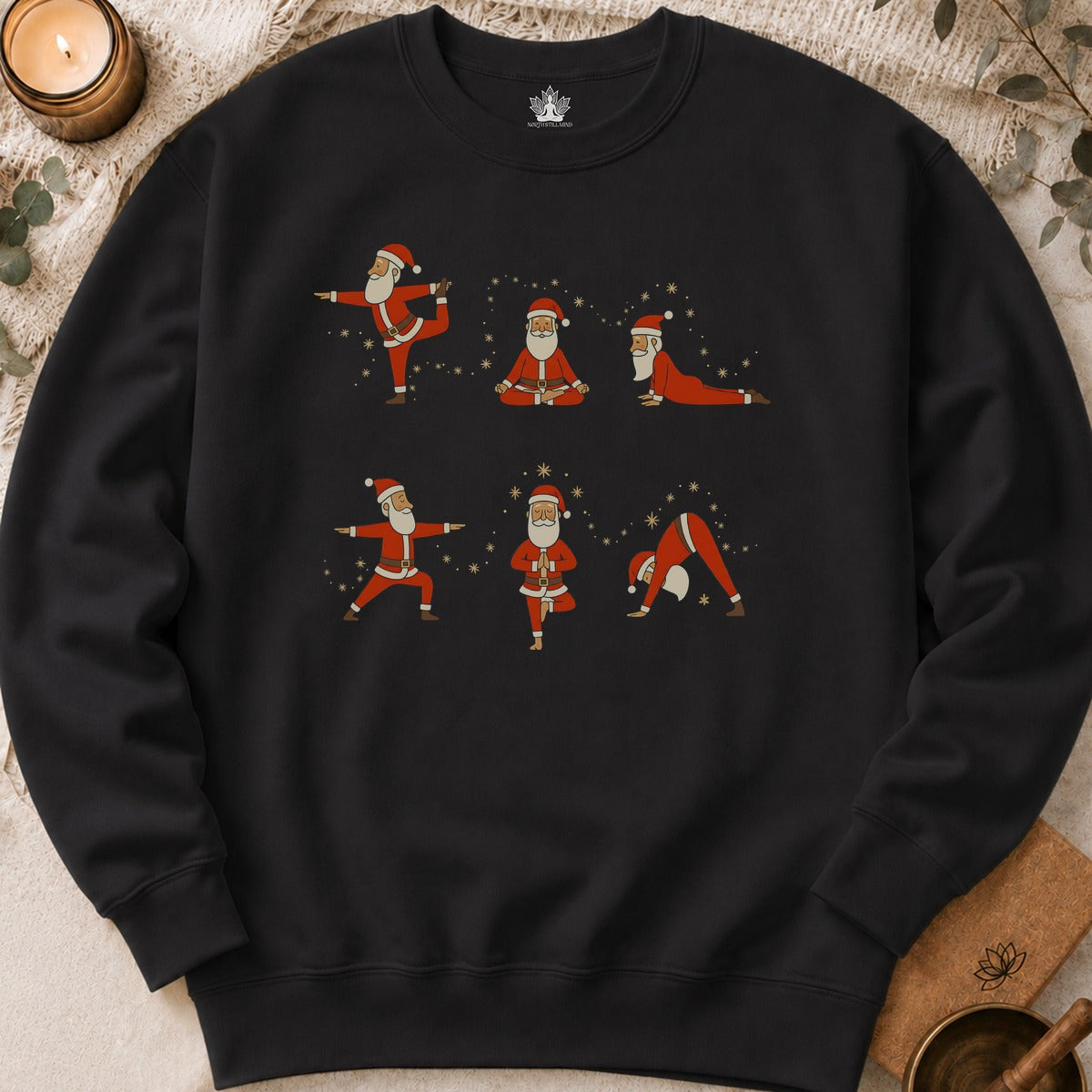 Santa Yoga Poses Sweatshirt