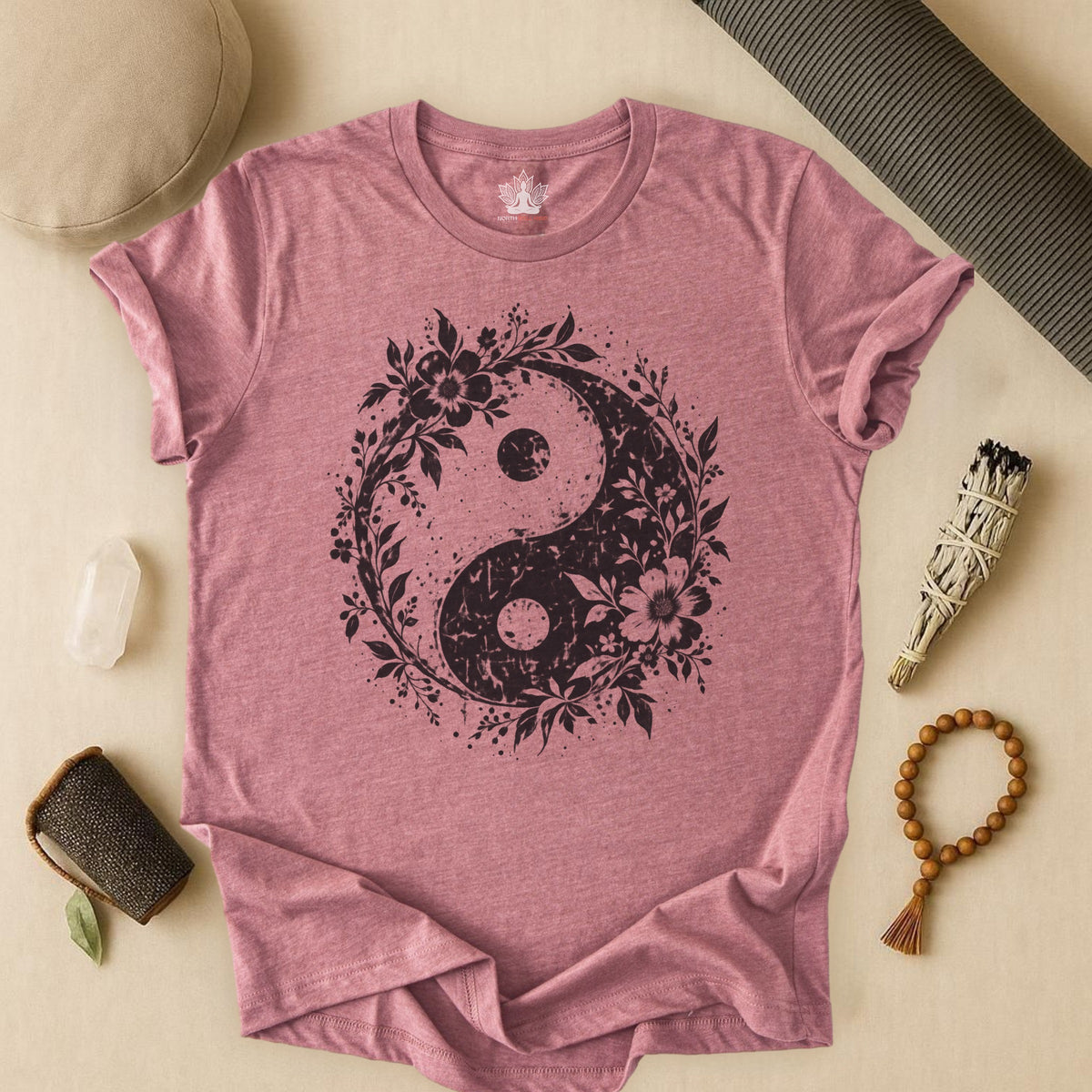 Boho Botanical Yin Yang Tee
