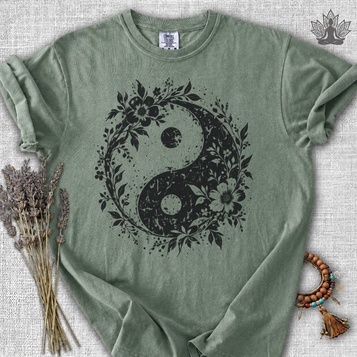 Boho Botanical Yin Yang Comfort Colors® Tee