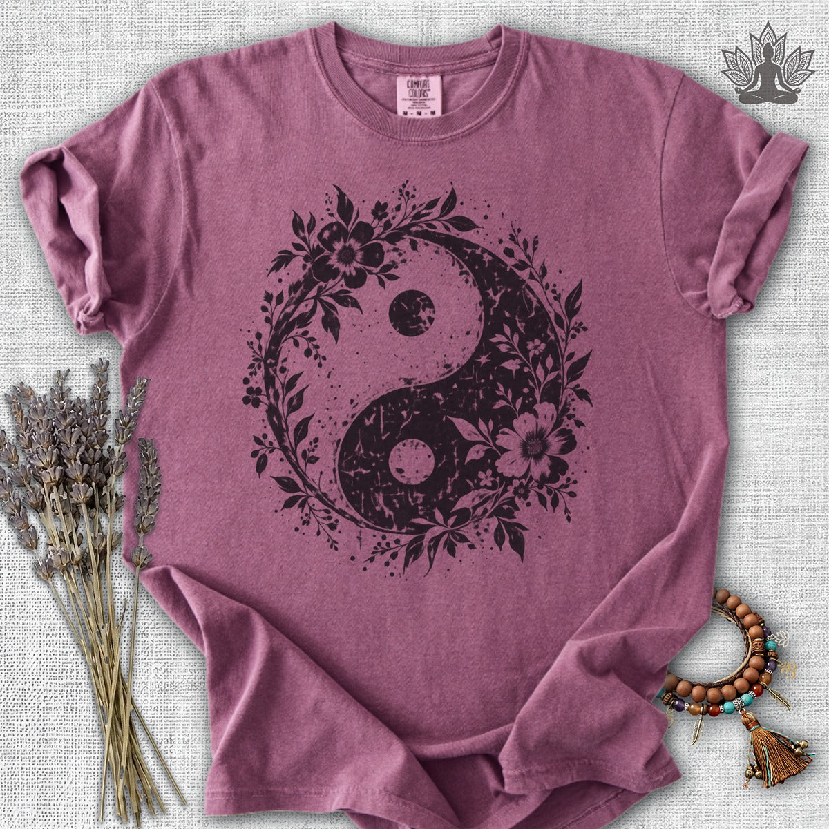 Boho Botanical Yin Yang Comfort Colors® Tee