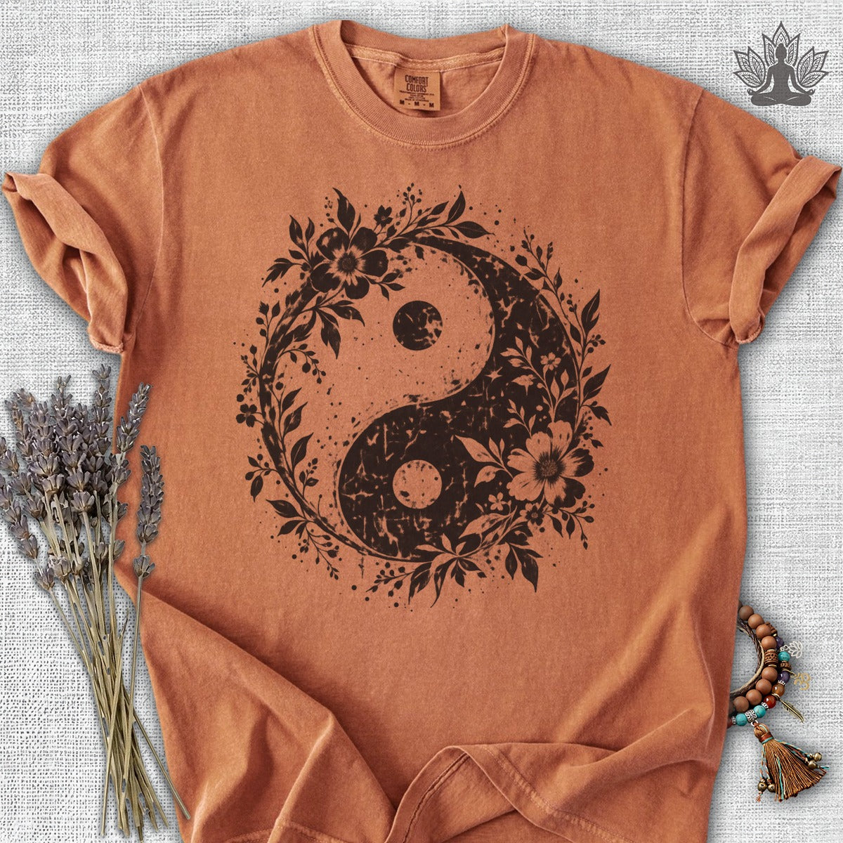Boho Botanical Yin Yang Comfort Colors® Tee