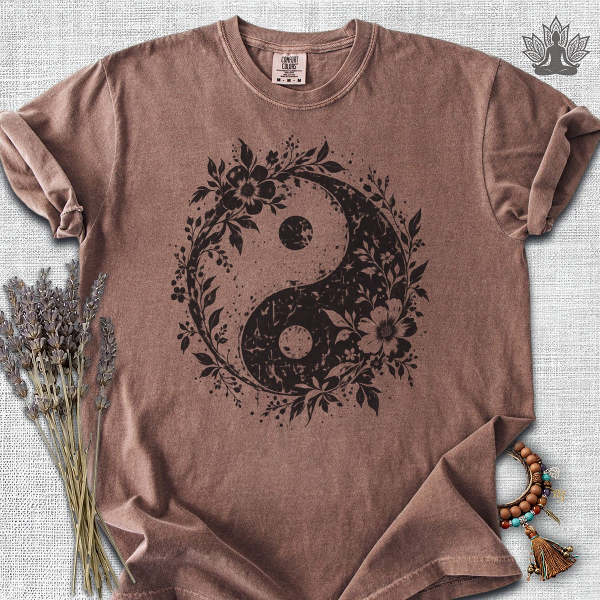 Boho Botanical Yin Yang Comfort Colors® Tee