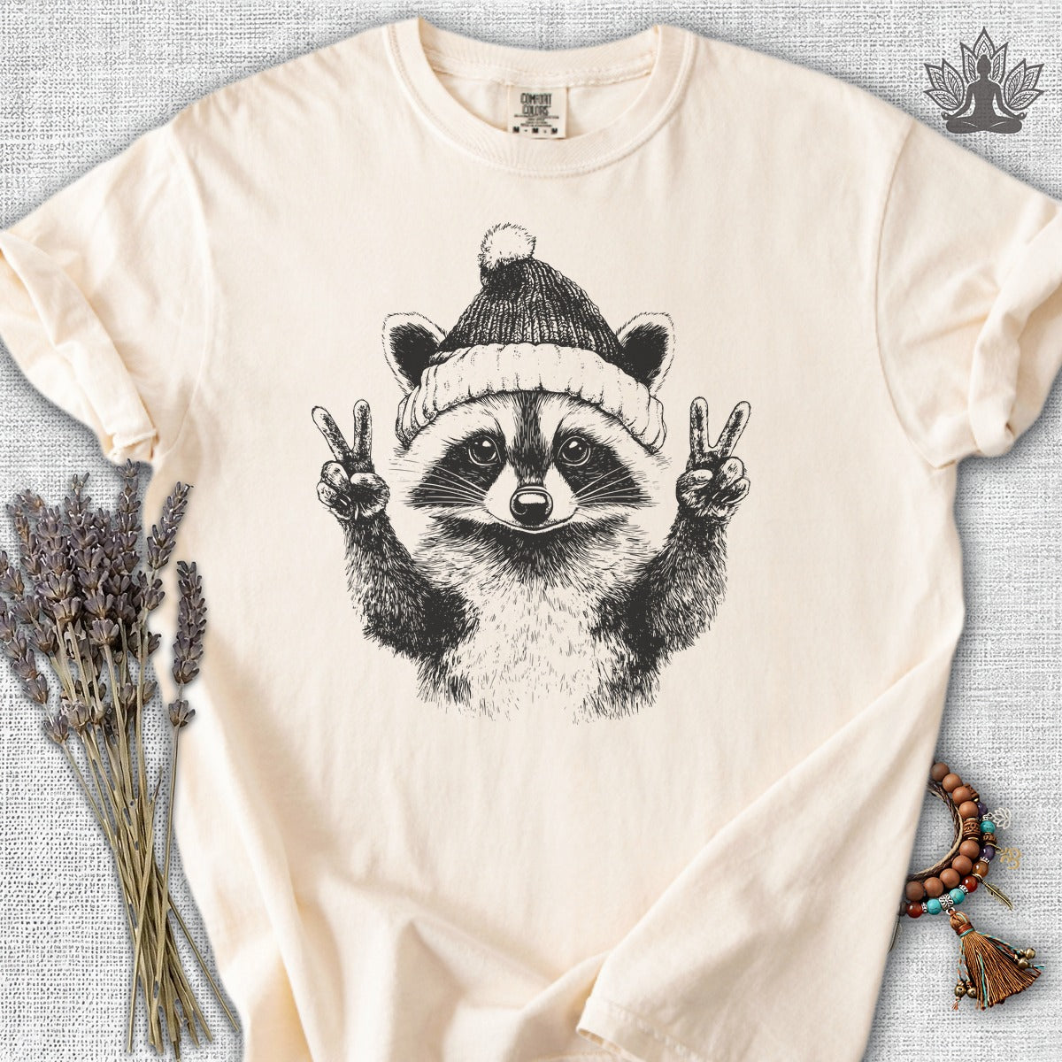 Winter Peace Raccoon Comfort Colors® Tee